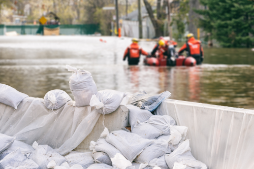 Family in home before flood